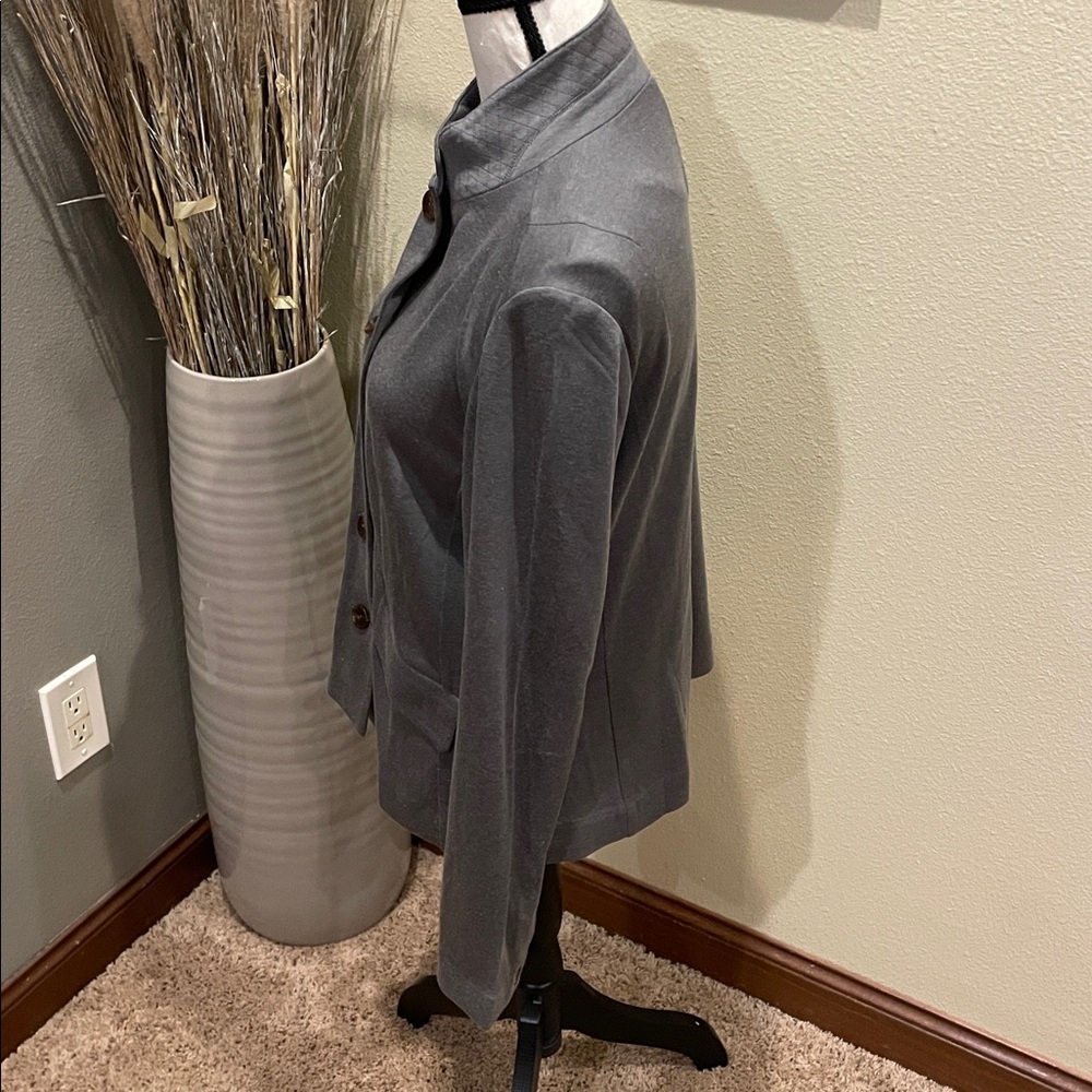 Sundance Park Single Breasted Knit Blazer Heather Gray Size Medium - Picture 8 of 13